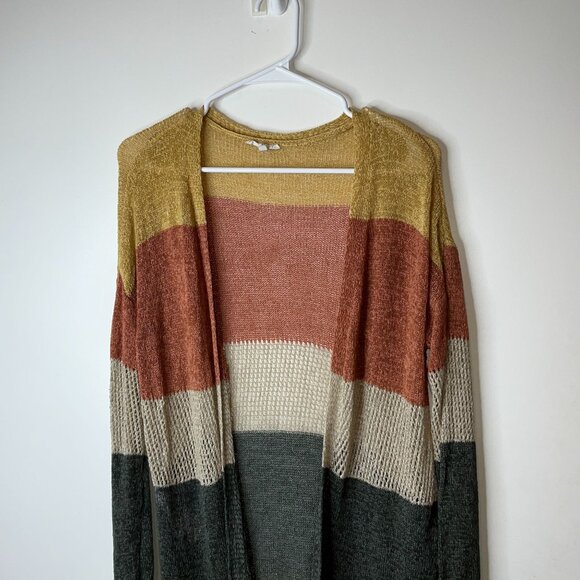 Maurices Womens Colorblock Open Stitch Duser Cardigan Small - Picture 3 of 10
